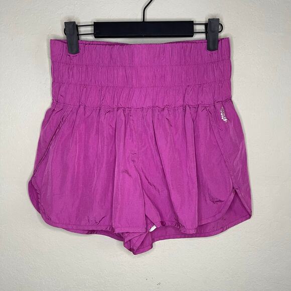 Free People FP Movement The Way Home Running Shorts Magenta Pink/Purple - Size M - Picture 3 of 4